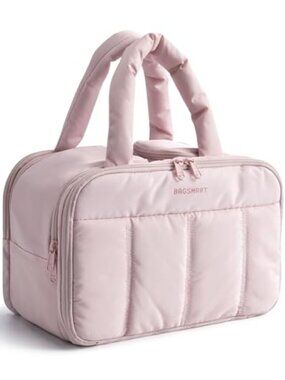 🆕 Large Puffy Travel Toiletry Bag for Women, Lightweight Cosmetic Makeup
